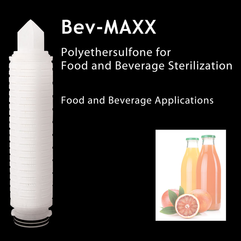 Filter, Clarity, liquid filtration, cartridges, Strainrite, pleated, specialty, polyethersulfone, bev-maxx, bvm, food beverage sterilization