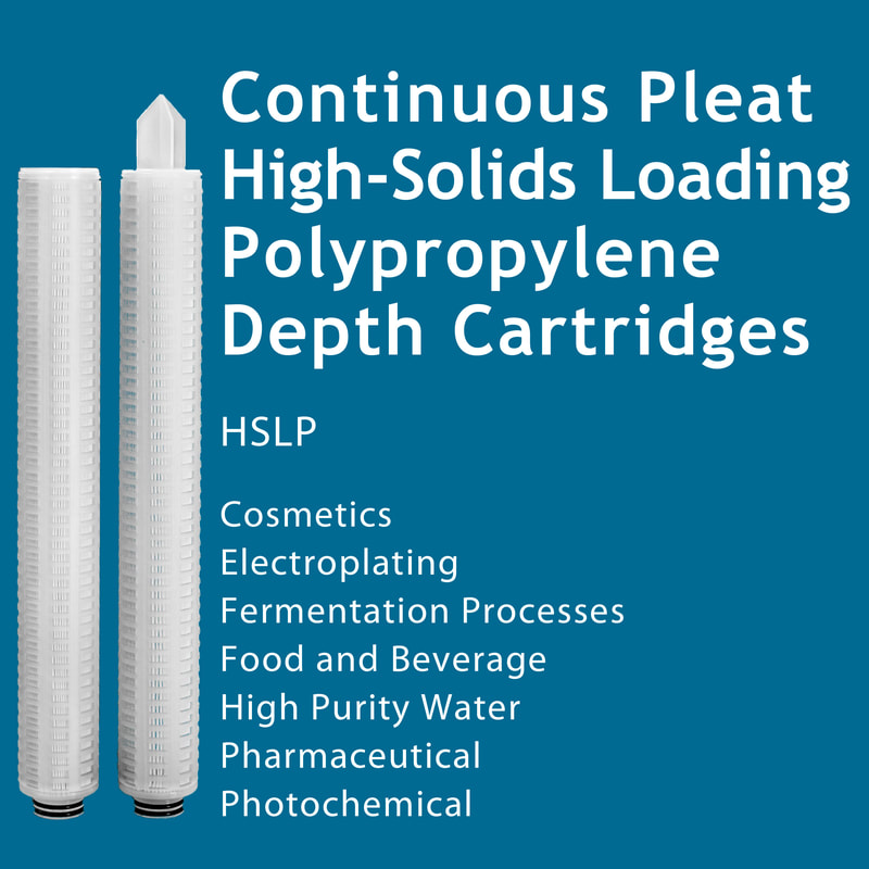 Filter, Clarity, liquid filtration, cartridges, Strainrite, pleated, depth, continuous, high solids loading, hslp, polypropylene